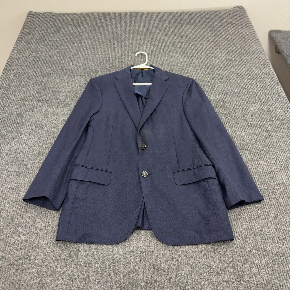 Hickey Freeman x Mitchells Blazer Mens 38R Blue Wool Two Button Sport Coat